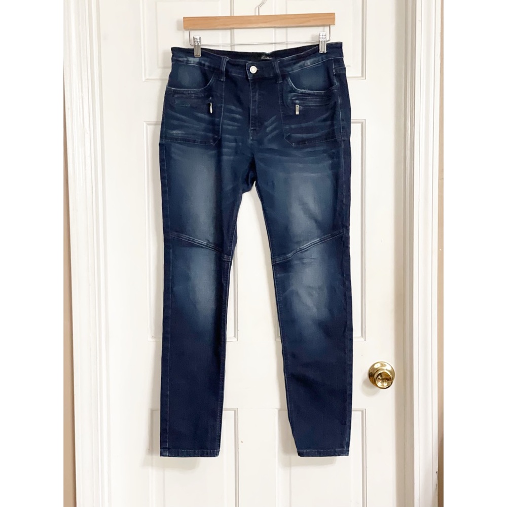 KanCan High Rise Stretch Moto Skinny Jeans